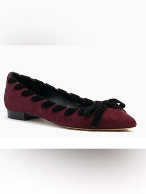 Kate Spade Kalani Flats Burgundy Suede Size 9